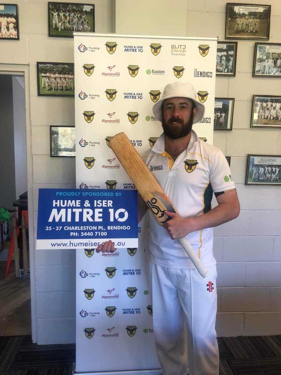 benjiman1983's tweet photo. Well, finally got there!
After (at a guess) 20 odd summers of cricket and a highest score of 96*…the three figures were breached yesterday, 133n.o & knakkered!
Nice to get it done with @ProfDeano’s old bat!
Bloody sore this morning I’ll add. #springgully #evca #abouttime 👴🏼 🏏 https://t.co/h5GaoGajS5