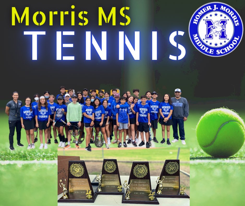 stallions045's tweet photo. Meet your MISD 7th &amp; 8th grade boys AND girls MISD District Champions!! We are so proud of you! Thank you Coach Ochoa &amp; Coach Garcia!! 🎾🎉
#MorrisPride
#DistrictOfChampions
@Mcallenisd https://t.co/iR0Jv0GDN9