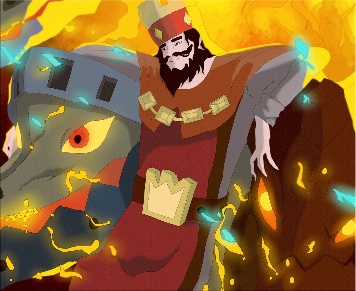 Xusha21's tweet photo. The  red
(Was a little bit busy.. ತಎತ)
#art #ClashRoyale #king #infernodragon #lavahound #クラッシュ・ロワイヤル #図 https://t.co/7SgXxIU1zz