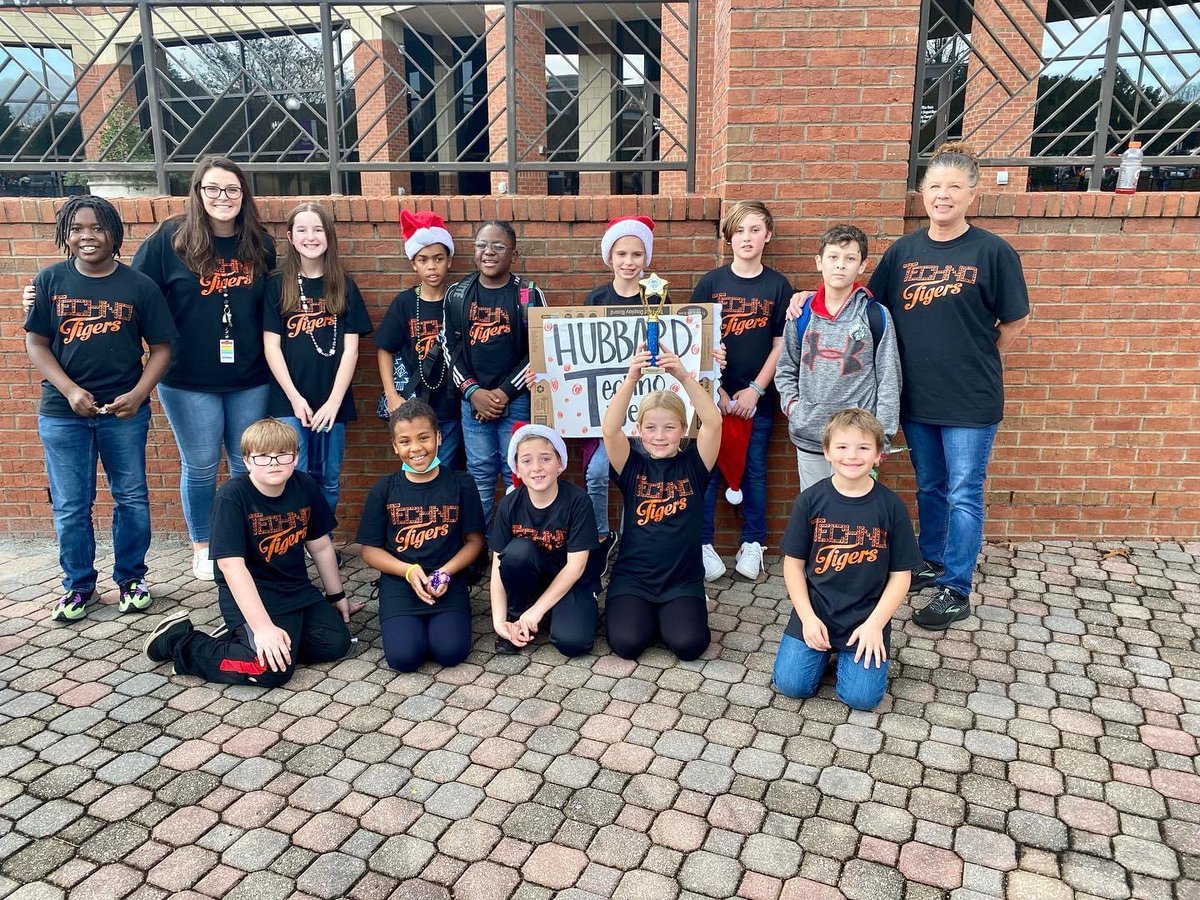 Congratulations to our Hubbard Techno Tigers for winning 1st place in Robot Design at the regional First Lego League Robotics tournament today. Way to go, team!! Special thanks to Ms. Seitz and Mrs. Parham for their leadership. 🐯 🏆 🤖