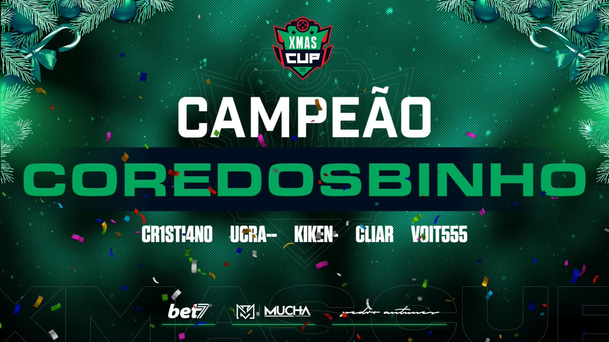 AndreMuchagata's tweet photo. Finalizado o MUCHA XMAS CUP, espero que tenham gostado tanto quanto eu gostei. Excelentes jogos, mapas bem disputados e com uma final cheia de bons momentos. Parabéns à equipa que trabalhou comigo no torneio, espetacular! Não esquecendo os admins @eusouoandre e @_rainMONSTA. 🎅❤️ https://t.co/tmHvGJAXyL