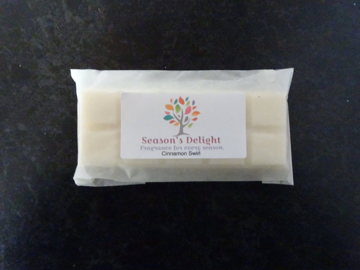 Seasonsdelight1's tweet photo. Need a last minute stocking filler.  #etsy shop: Cinnamon Swirl Wax melt Snap Bar made from Soy wax fragrance.  Beautiful handcrafted wax melt chunky snapbar. #christmas #AllIWantForChristmas #gifts #StockingStuffer https://t.co/XZsQkhlQRB https://t.co/xUcsKe8NMr