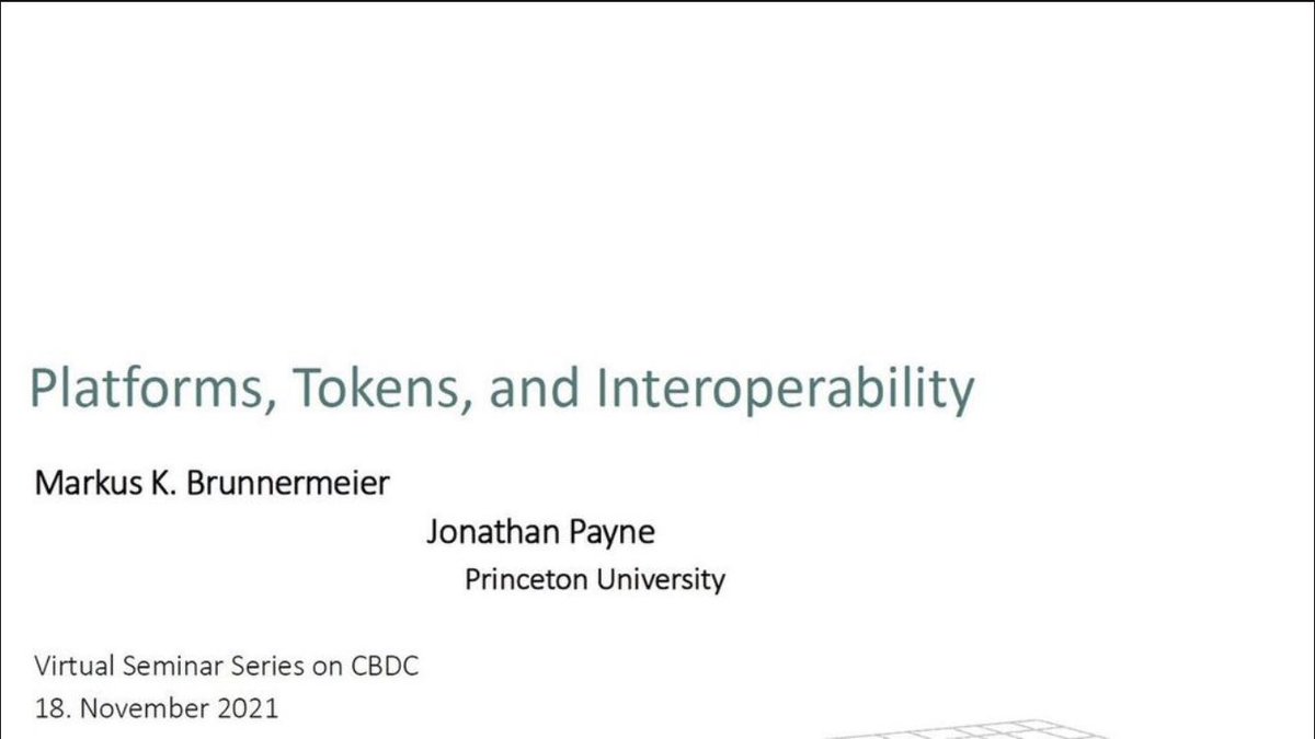 Thanks for attending the last
<a href="/CBandDC/">CB&DC</a> virtual seminar by <a href="/MarkusEconomist/">Markus Brunnermeier</a> . To watch the video, please use this link: youtu.be/0xiWhAFCuKk