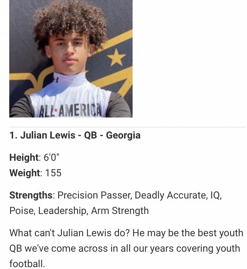 Julian "Ju Ju" Lewis QB tweet media