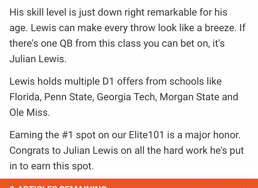 Julian "Ju Ju" Lewis QB tweet media