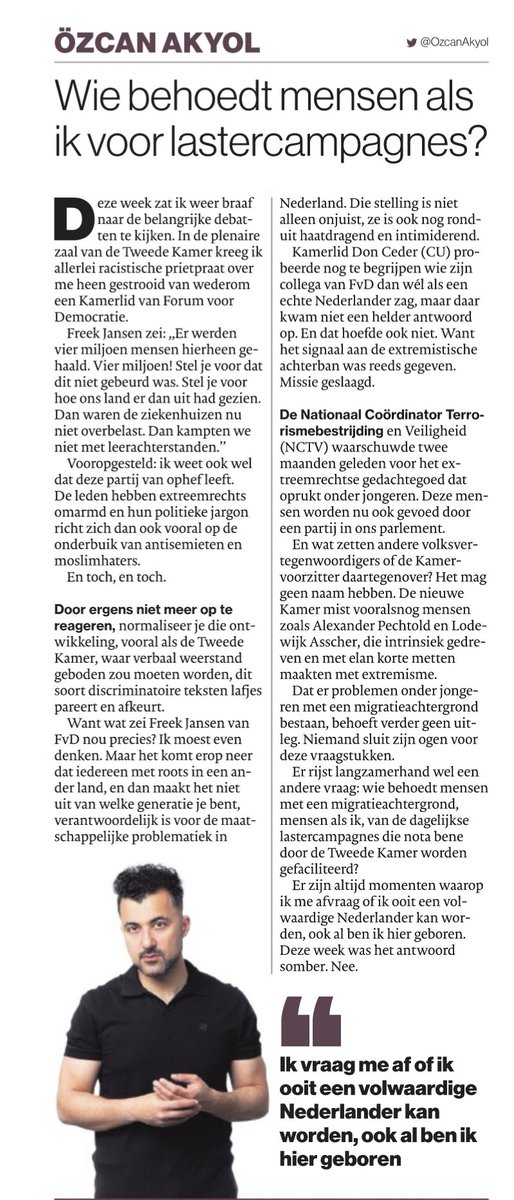 Column: wie beschermt ons tegen de fascisten? Niet de andere mensen in de Tweede Kamer.