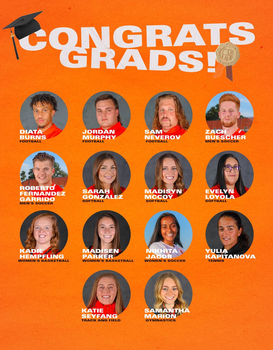 BGSU_Athletics's tweet photo. Congratulations to our winter grads graduating this weekend! Thank you for your dedication to BGSU 🧡 https://t.co/0Ns9KGCD1d