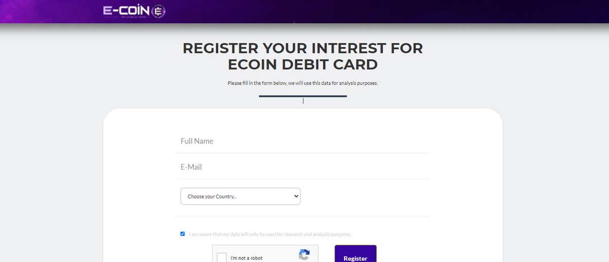Register the intention form to receive the #ECOIN international Debit Card 💳

👇 
ecoin-finance.com/card/

#EcoinFinance #Prediction #BinanceSmartChain #CryptocurrencyNews #cryptocurrencie #BNB #debitcard #MasterCard #Crypto #Hotbit #Bitrue #Kucoin #holdTight