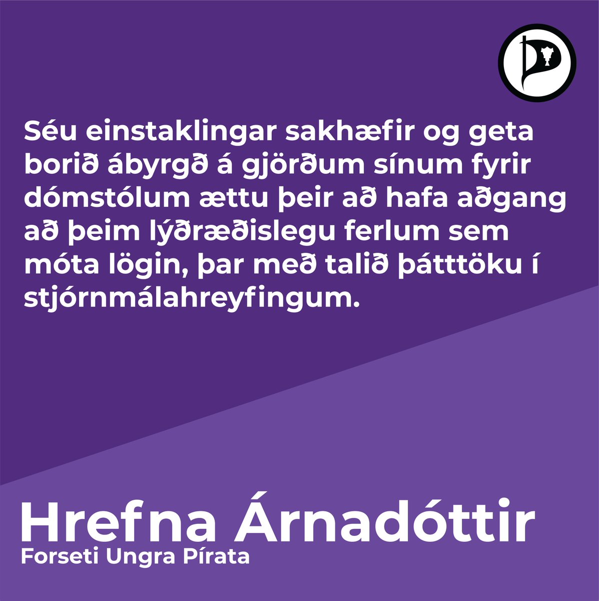 Aldurstakmark Pírata er sá aldur sem fólki er frjálst að skrá sig í Pírata og kjósa um stefnur.
UP hafa lagt fram að aldurstakmarkið sé lækkað niður í 15 ára.
Kosningar í kosningakerfi Pírata eru hafnar og lokar fyrir atkvæðagreiðslu 17. des klukkan 17:00
x.piratar.is/polity/1/issue…