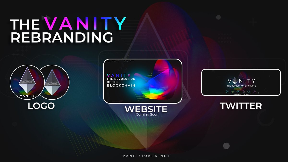 vanitytoken's tweet photo. $VNY is REBRANDING!
A new colourful look has taken place at #VanityToken.
Just one of the many updates we will bring during the coming weeks!

#VNYToken #WeAreVanity #NFT #cryptocurrency #crypto https://t.co/6CtfdRmBG1