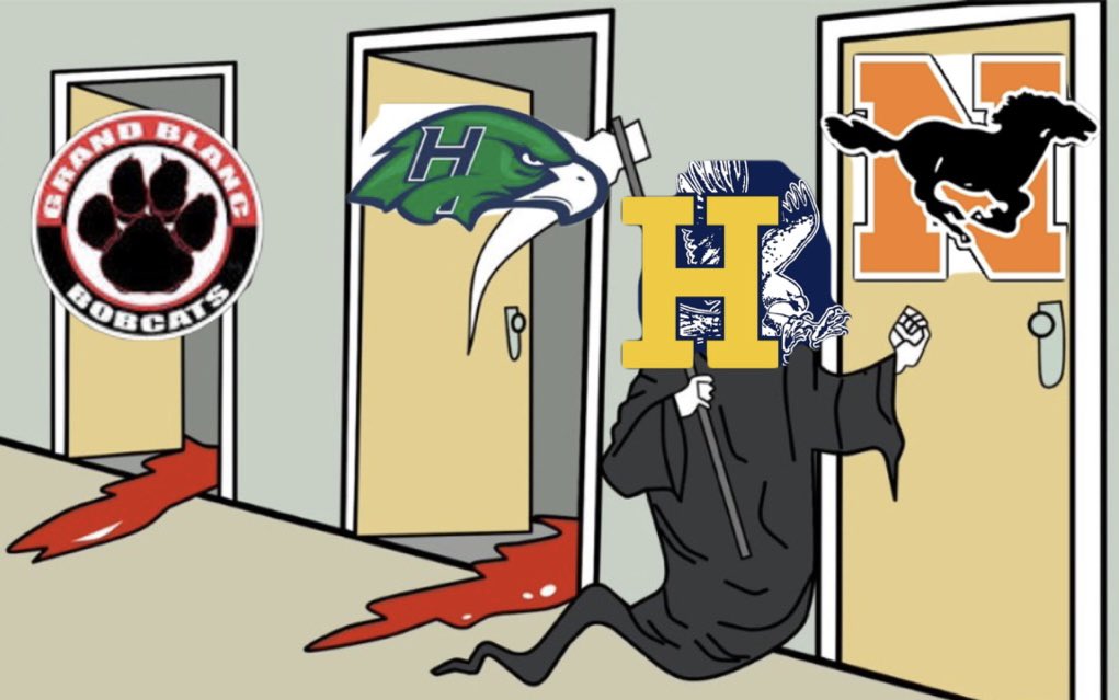 Knock knock <a href="/NHSSection2021/">Northville Student Section</a> #girlsbasketball