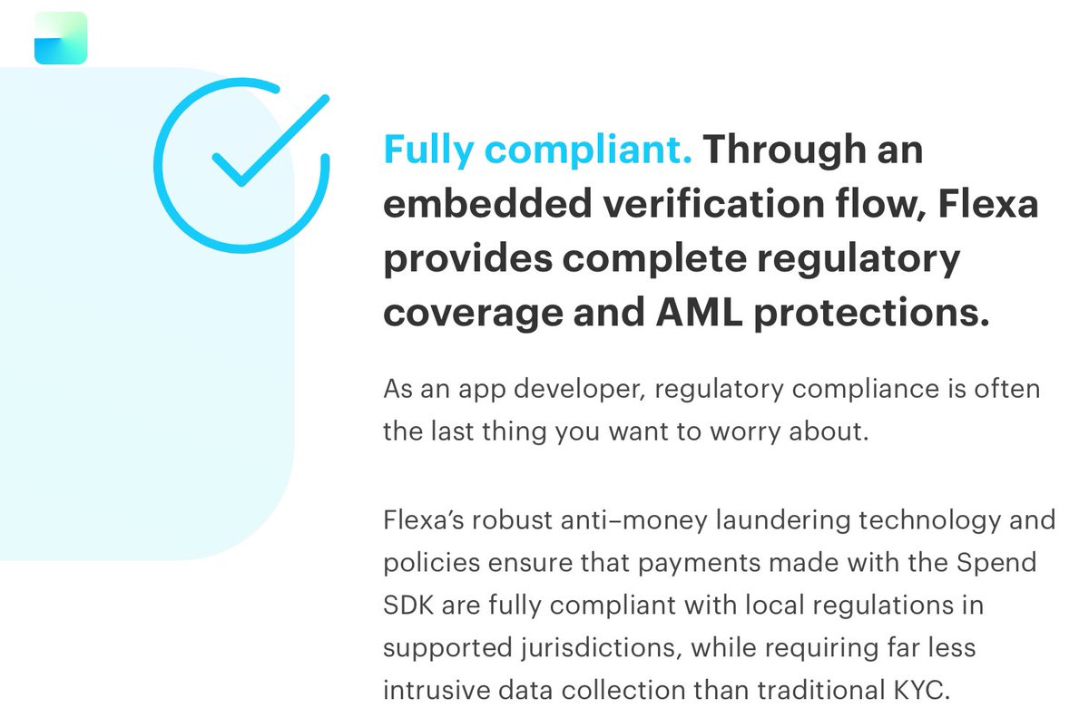 FunkmasterAmp's tweet photo. Wallets that choose to introduce @FlexaHQ Spend SDK by default become fully compliant. 

“FLEXA provides complete regulatory coverage and AML protections”. $AMP https://t.co/xjlYgakgwJ