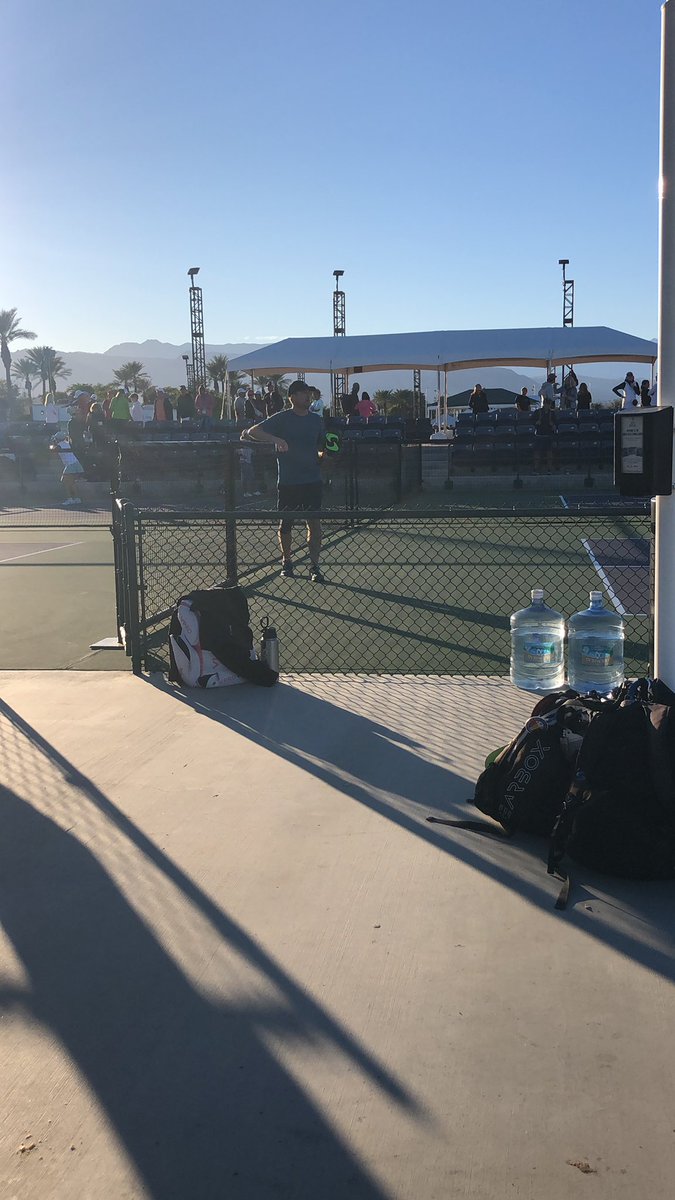 RunningRedDevil's tweet image. From one championship to the next. Coach Coil’s brother is playing in the pickleball national championship in Indian Wells California.