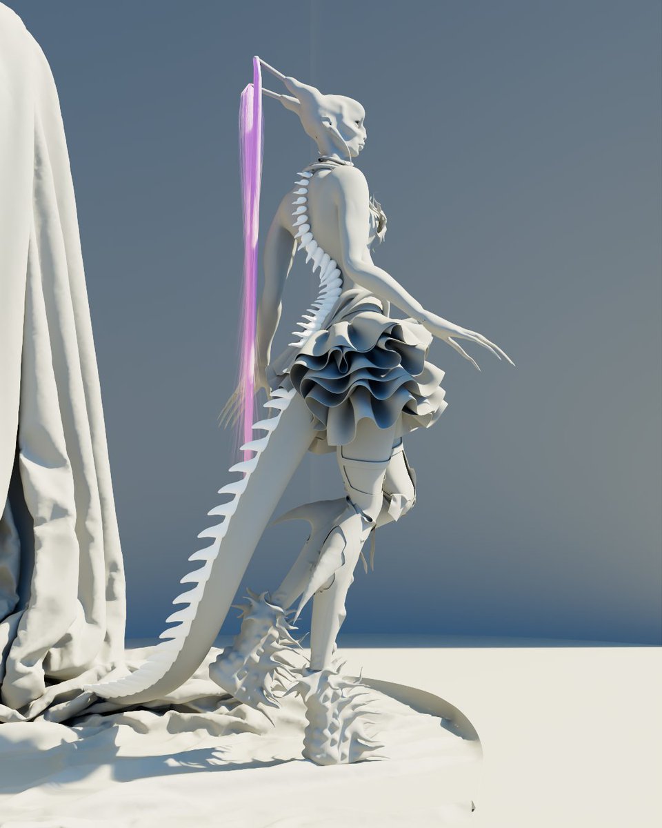 kaprizelda's tweet photo. Hello everyone! Now I am here😋I would like to share the intermediate results of the META PUNK digital fashion contest held by @artisantnft and @sholotch.💚
#Clo3d #Metaverse #digitalfashion #cinema4d #blender #blendercommunity #metaverse #render https://t.co/qdX1YuXgCs