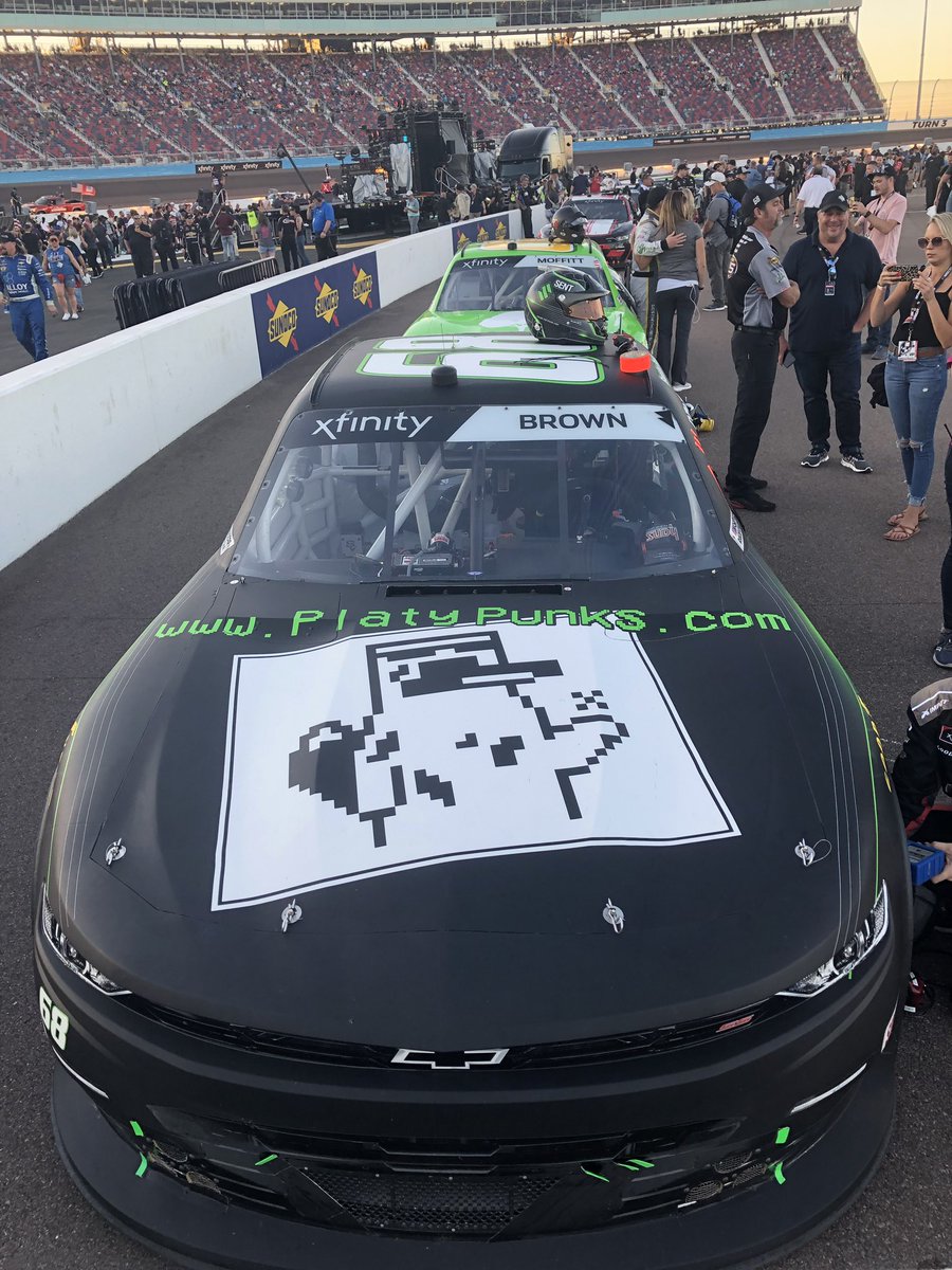 PlatyPunks_Real's tweet image. Not bullish on platys?

art collection voted on by holders and sale profit split and raffled to holders✅ oncyber.io/platypunkartco…

First nft on a nascar and as far as we know to sponsor a professional sports team👀✅

A Bloomberg article✅ 

What’s next 👀