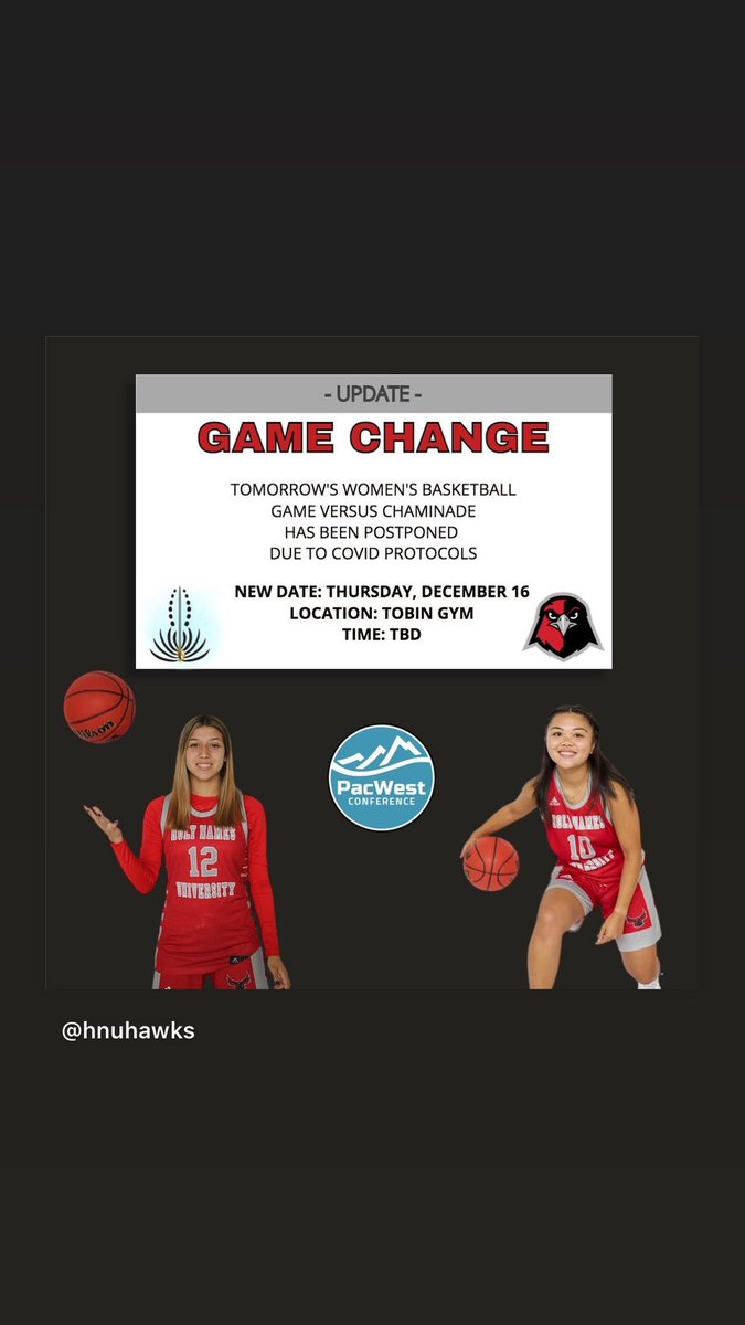 Tomorrow’s game is postponed!!