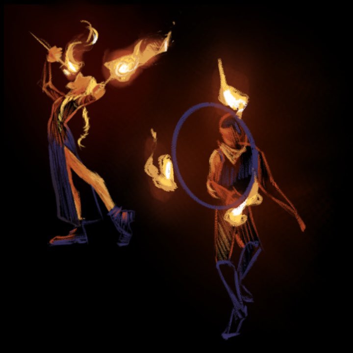 saw some irl fire benders at an art show last week ✨🔥