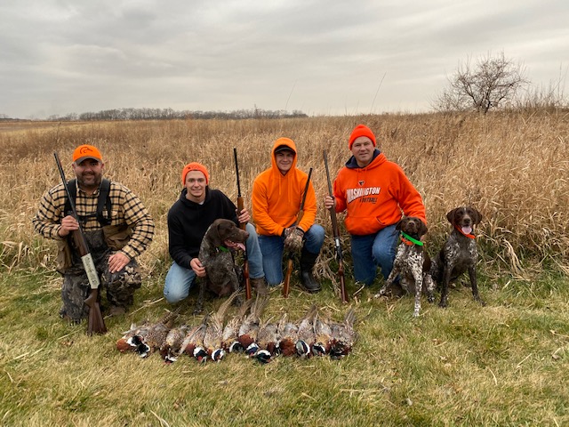 HuntingHighland's tweet photo. Last Sunday we were lucky to host the Hora Family and John Hunter! They participated in an upland hunt as a pre-conference networking event to @soilregen Big Soil Health event hosted at the @riversidecasino. Thanks for joining us!! https://t.co/w2R5Z84vHq
