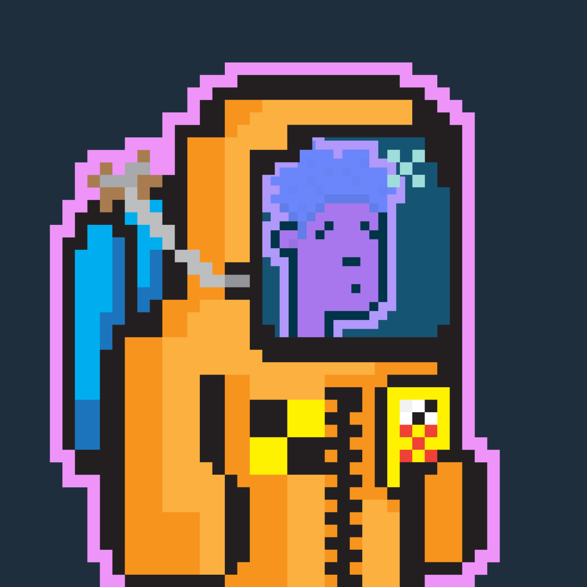 WidmerLuiz's tweet photo. New PFP commemorating the #mission0 at @GlowingPunks, the most interactive project ever seen in this NFT world. @Pixantle and @iamwhitelights you guys are making history. https://t.co/fsGtu3cMoV