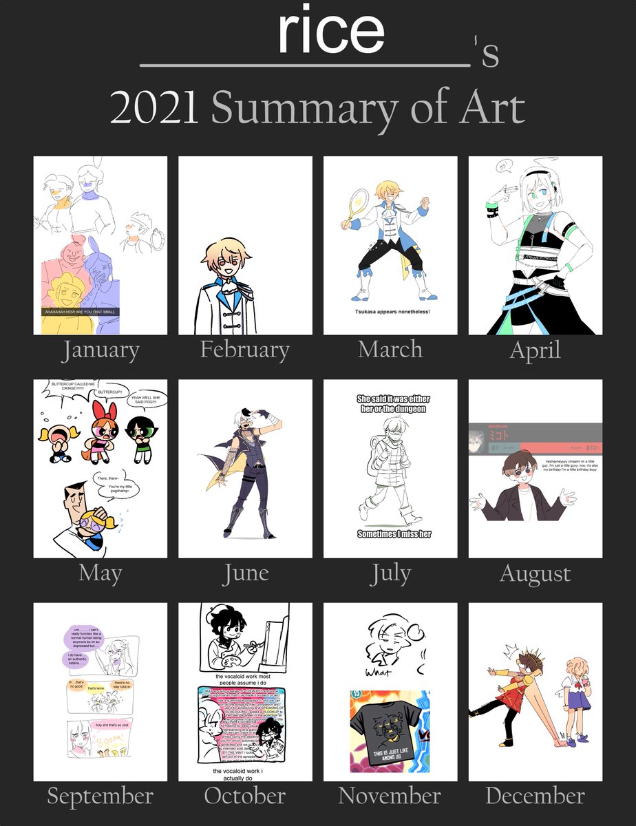 thank you as always for your support. i still have not finished XBDE. im hoping for 2022 to be fruitful and successful. we have a lot of very ambitious projects planned. i want to be resting on my laurels this time next year. with that said here is my silly summary of art 