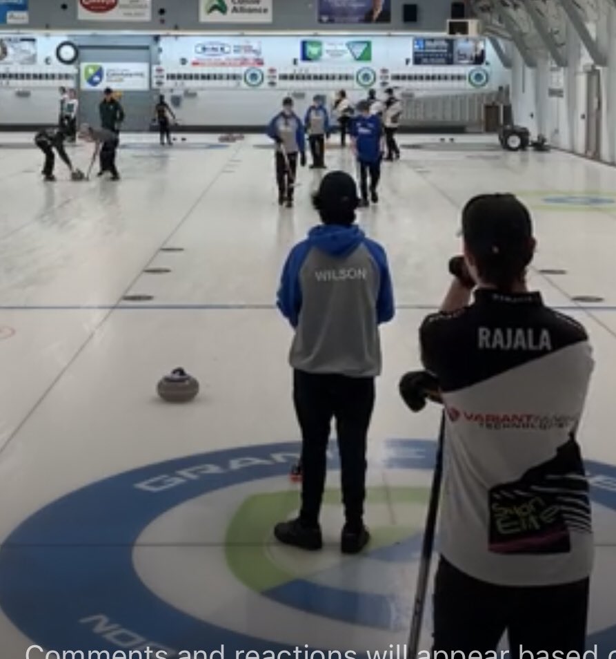 RajalaTeam's tweet photo. A second win for Team Rajala, which means we are in the finals tomorrow! Now to have something to eat, rehydrate and rest. See you tomorrow morning at 9am for our last draw against Team Simms! #variantminingtechnologies @HardlineCurling #salonelite  #keepitpoppin #NAPAautoparts https://t.co/lUDmalQlz3