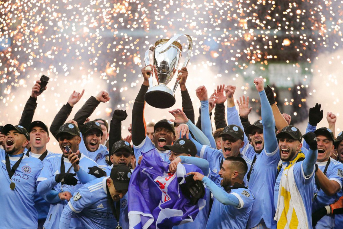 adidasfootball's tweet photo. UndeNYable Champions 🗽🏆

@NYCFC bring the @MLS Cup to NYC for the first time in history.

#Football #Soccer #adidasFootball #MLSCup https://t.co/PfcMKzgoK4