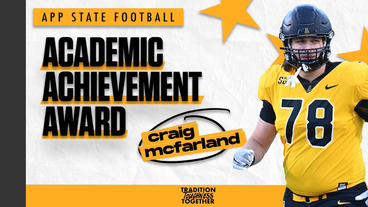 AppState_FB's tweet photo. This year’s winner of our academic achievement award (highest GPA on the team) goes to @CraigMc808!

#GoApp https://t.co/Dj17mebovJ