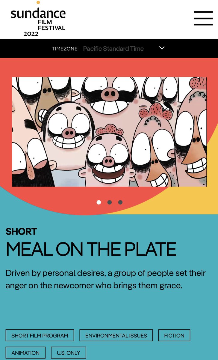 Chenglin_Xie's tweet photo. My animation, MEAL ON THE PLATE, will be premiering at the 2022 Sundance Film Festival @sundancefest ! This is my 2nd film get into Sundance ( LIFE SMARTPHONE selected for the 2016 Sundance), so excited to be back! Many thanks to my crew, family &amp; friends for all the support! ❤️ https://t.co/DrIEwaXfOt