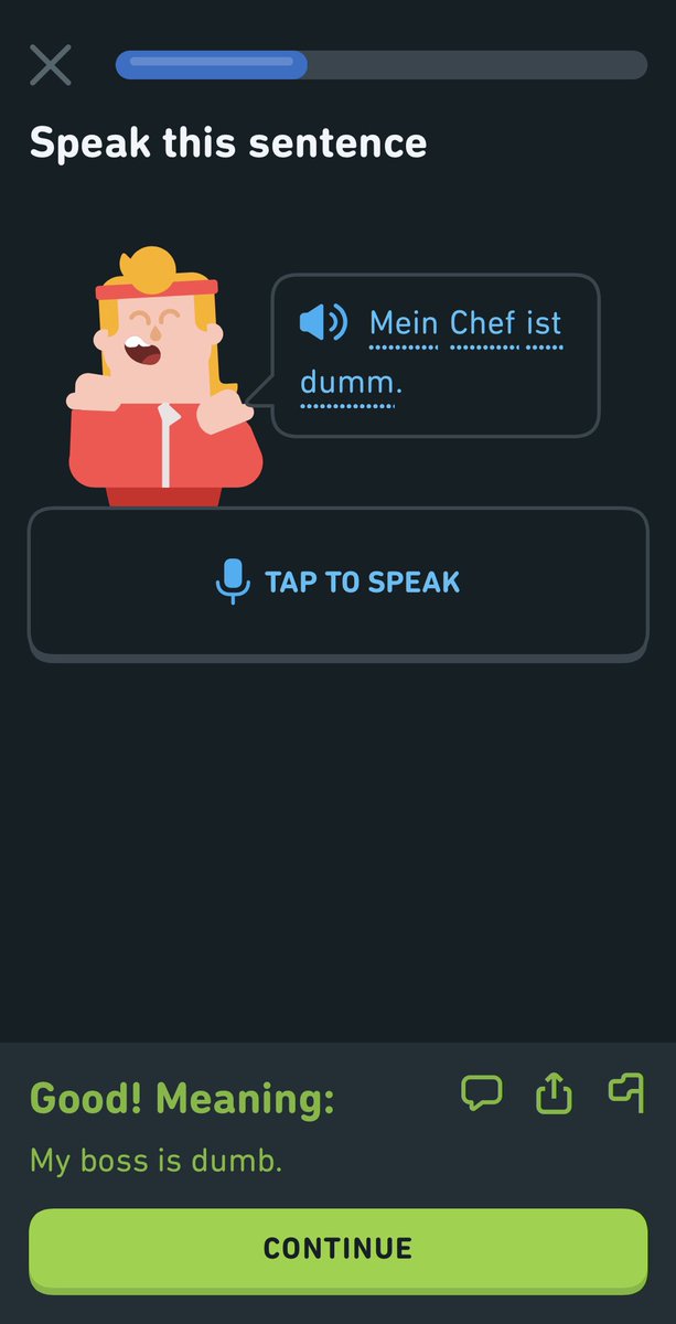 matteolingo's tweet photo. nice new feature on Duolingo: 

Practice Hub 🏋️ 

basically: practice previous mistakes + entire lessons of speaking/listening exercises.

won’t lie — it’s pretty useful (especially if your pronunciation is as kaputt as mine)!

#langtwt https://t.co/0M6LVZnlPW