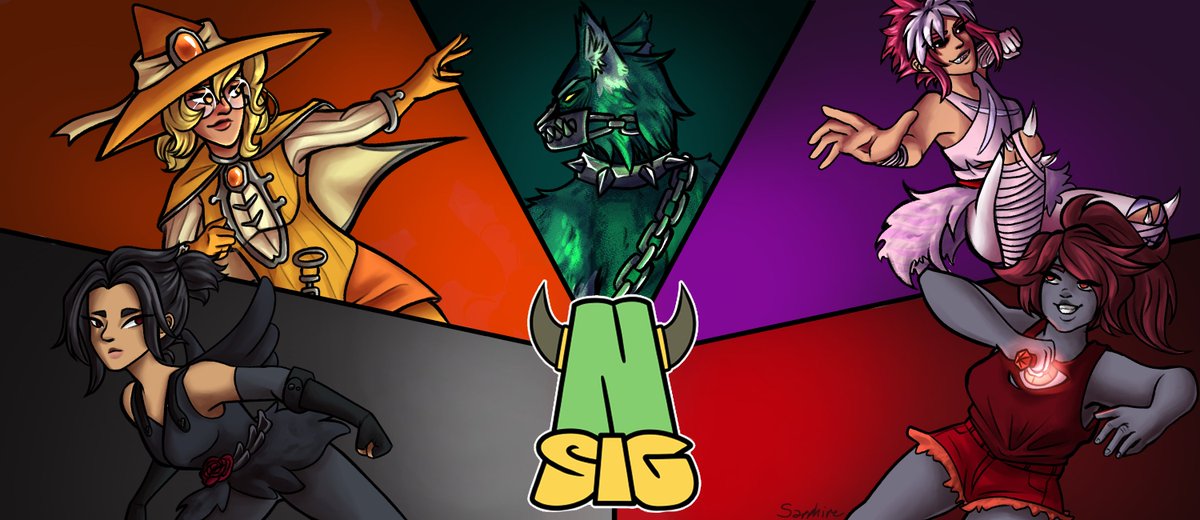 _Sapphires_'s tweet image. totally didn't take like 5+ weeks to finish this commission.... what do u mean....

introducing the @nSigOfficial team!!! this was v fun to do honestly, hope you guys like it!

#Brawlhalla #BrawlhallaArt #Fait #Mordex #Petra #Kaya #Amethyst #Art #Drawing