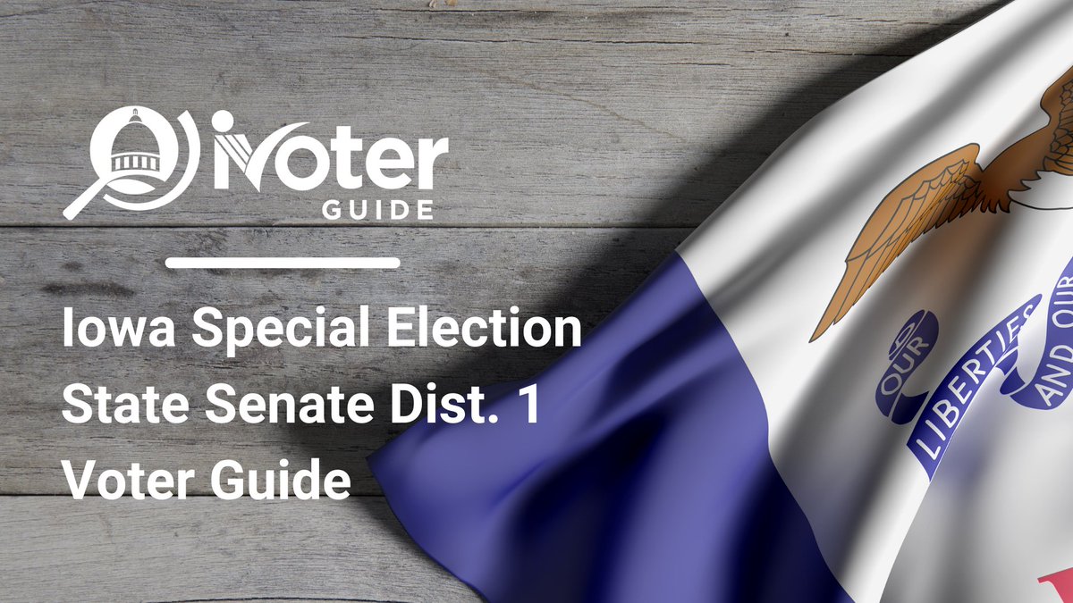 IOWA | You have a Special General Election for State Senate District 1 on December 14th! View your voter guide before you vote: ivoterguide.com/all-in-state/ia

#iapol #election2021