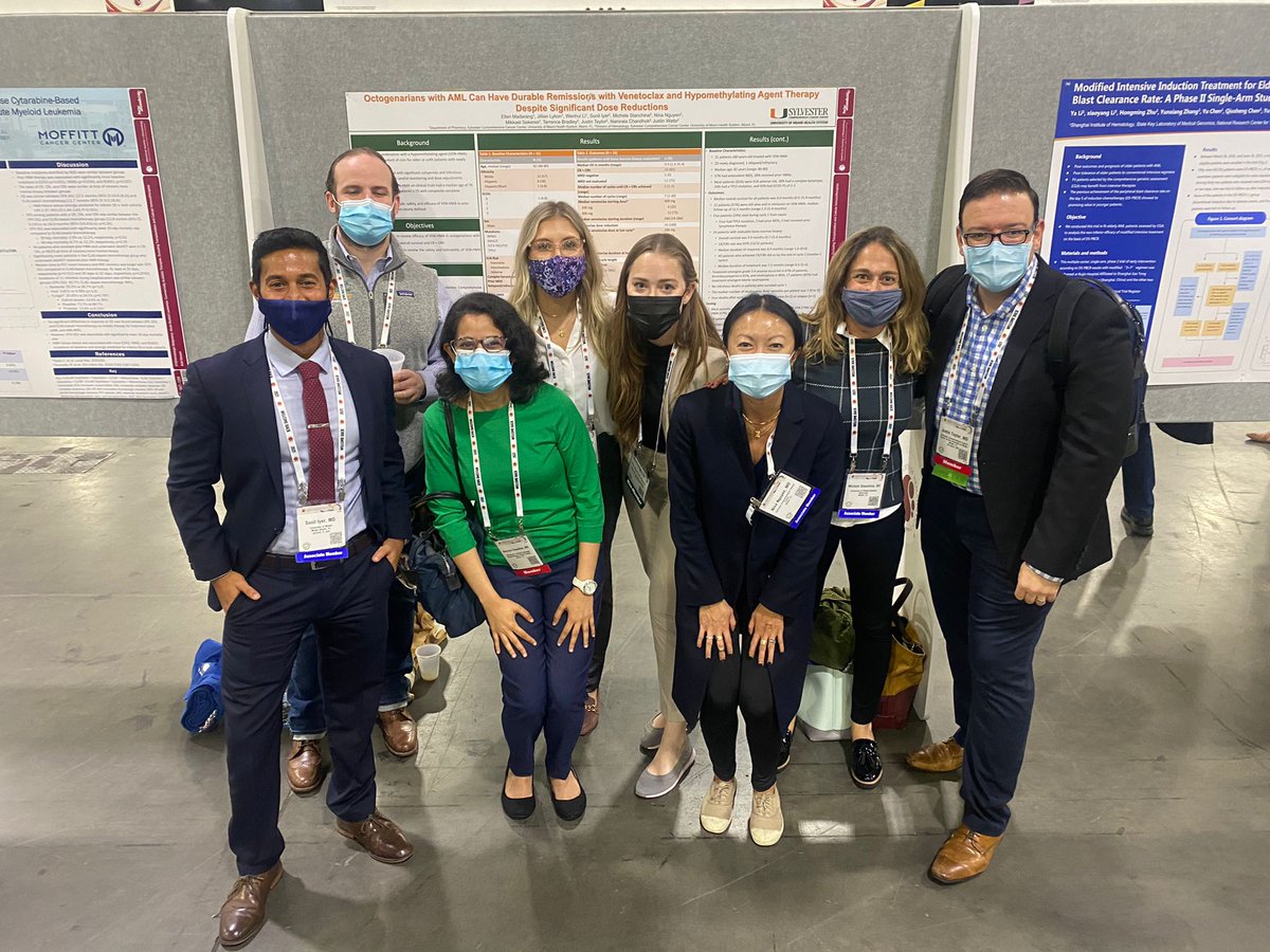 University of Miami at #ASH2021!!
<a href="/MDStanch/">Michele</a> <a href="/NinaTNguyen/">nina nguyen</a> <a href="/TBradley_MD/">Terrence Bradley</a> <a href="/NamrataChandhok/">Namrata Chandhok</a> <a href="/JillLykon/">Jill Lykon, PharmD, BCOP</a> <a href="/Ellen_cve/">Ellen Madarang</a> <a href="/mimk/">mimi kirabo</a> <a href="/SylvesterCancer/">Sylvester Comprehensive Cancer Center</a>