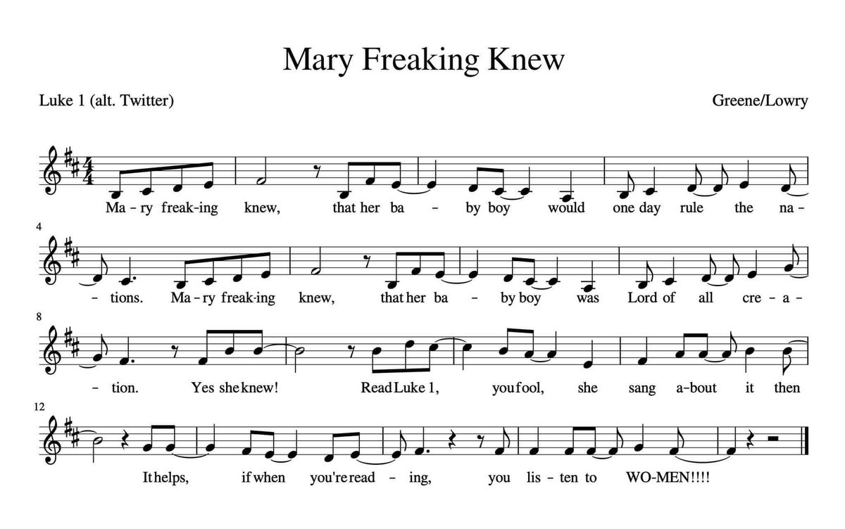 McMannKrtaylor3's tweet photo. Had to share.. Mary did you Know?! Yes of course she freakin did! #churchhumour #feminism https://t.co/IpodI8tXjs