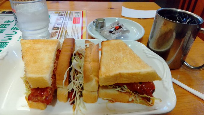 朝コメダ。去年と同じ店。 