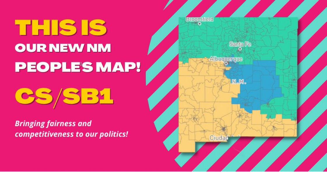 ElcentroPya's tweet photo. ¡Felicidades Nuevo Mexico! The House votes 44-24 to pass the new #PeoplesMap, CS SB1. This was the People’s Process, the People’s Map. Thank you for the bold leadership of community members, including El CENTRO, across the state! 💪🏼💪🏼💪🏼#nmleg #nmpol #NMRedistricting https://t.co/tQtw9xPjcn