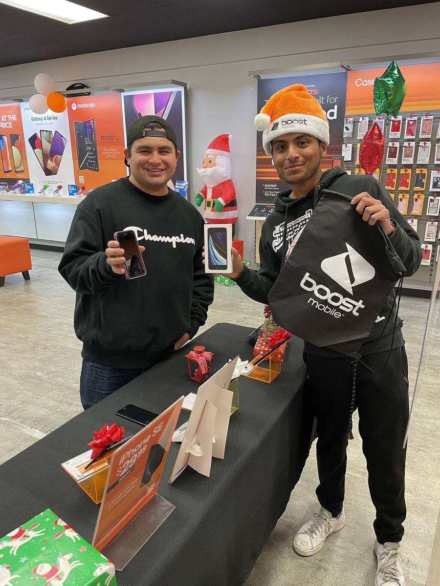 Another happy customer! Supporting our Boost Mobile partner. Side by side selling. Happy Holidays! <a href="/MarcecoNation/">Marceco Ltd</a>