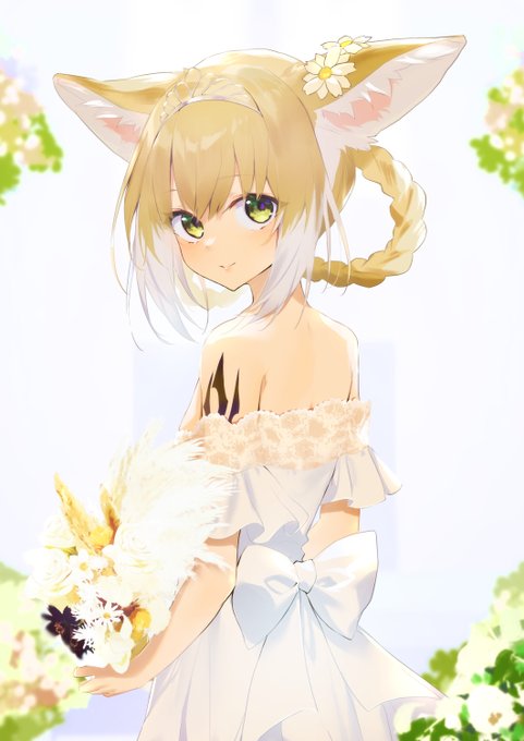 Skebリクエストで描かせていただきましたアークナイツの鈴蘭ちゃん!ウェディングドレスの姿です(*'ω`)
ありがとうございました☺️ 