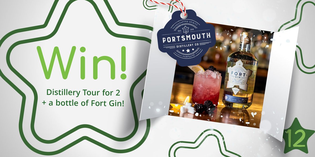 Day 12 of our Christmas Advent Giveaway has arrived!
𝗪𝗜𝗡 A Distillery Tour for 2 + a bottle of Fort gin at Portsmouth Distillery

To enter:
🎄 Follow Us
🎄 Retweet this Tweet
🎄 Visit bit.ly/TTTXmasDay12 for 3 more ways to enter!

#TTTAdvent #DPortsmouth #Competition