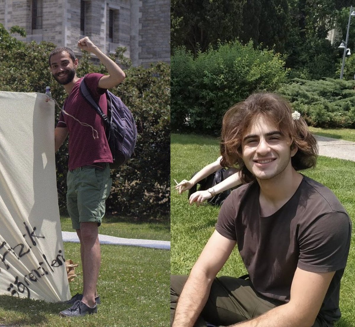 "Bugün #pazar.
Bugün beni ilk defa güneşe çıkardılar.
Ve ben ömrümde ilk defa gökyüzünün
bu kadar benden uzak
bu kadar mavi
bu kadar geniş olduğuna şaşarak
kımıldamadan durdum..."

Berke ve Perit kayyumu protesto ettikleri için 68 gündür cezaevindeler.

#BerkeyePeriteÖzgürlük