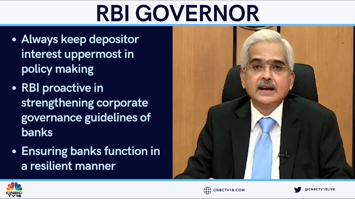 CNBCTV18Live's tweet image. Always keep #depositor #interest uppermost in policy making. #DICGC has automated claim  receipt and settlement, says @RBI Governor, @DasShaktikanta at #AmritMahotsav 

#RBI