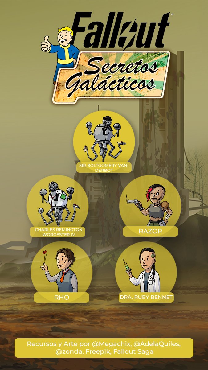 ExitoCritico's tweet photo. ¡Buenos días! Nuestra última jornada de rol benéfico empieza ahora😎 Nos vamos de la mano de @serendipia_s al mundo postapocalíptico de Fallout. ¡Venirce!
#RPLE21 ✨💚 https://t.co/9sQXFiZoKs