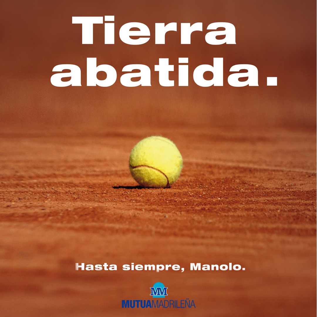 Hasta siempre, Manolo. 
#TierraAbatida #ManoloSantana #Tenis #MMOpen