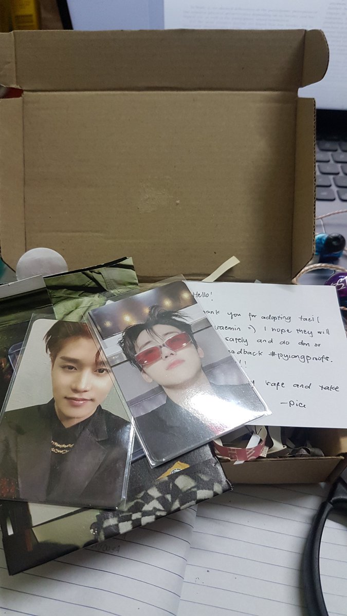 peintru's tweet photo. AAAAHHHH!!! AGENT JAEMIN AND ARRIVAL TAEIL ARE IN THE HOUSEE!!! TYSM FOR PACKING THEM NEATLY AND SAFELY! 😍💚 AND THE FREEBIESSSS 💯💯 GRABE PO IM SO HAPPY 😭

#pyiangproofs @pyongpiang https://t.co/UicFHWUmEB