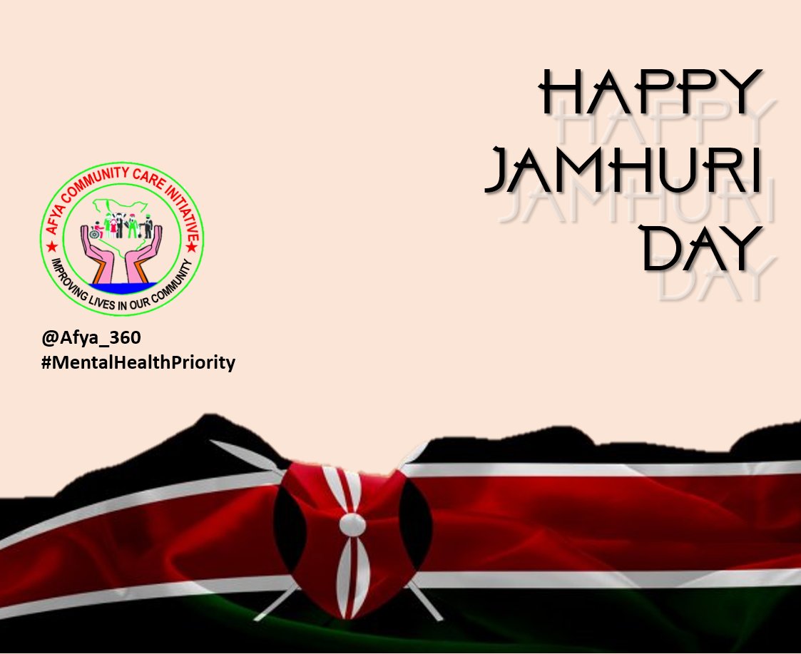 Afya_360's tweet photo. From Afya Community Care Kilifi, #JamhuriDay2021 #KenyaAt58 
#MentalHealthPriority https://t.co/thYFCfWiTk