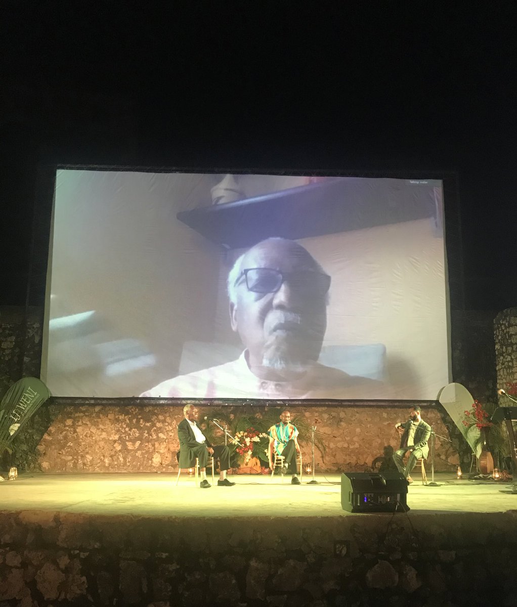 An engaging panel btn the DIRECTOR <a href="/amilshivji/">Amil Shivji</a> the AUTHOR #AdamShafi and his EDITOR-PUBLISHER <a href="/WalterBgoya/">Walter Bgoya</a> chaired by legendary filmmaker Prof. Martin Mhando director of @ZIFF_Zanzibar on the process of birthing, nurturing and adapting this classic swahili novel to the big screen