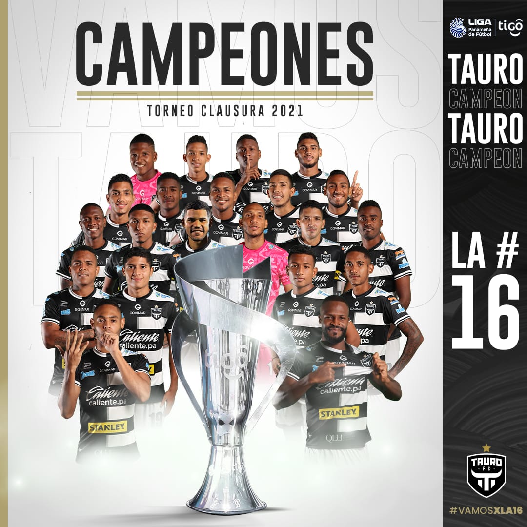 TauroFC's tweet photo. ¡¡🏆🇵🇦SOMOS CAMPEONES Y LOS MÁS LAUREADOS DE PANAMÁ 🇵🇦🏆!! LLEGÓ LA 16✨🤩 | Tauro FC 3-0 Herrera FC con goles de Ismael Díaz (x2) y Víctor Medina.

#VamosPorLa17 #VamosTauro #TauroFC #Tauro https://t.co/a4VyNaZcGY