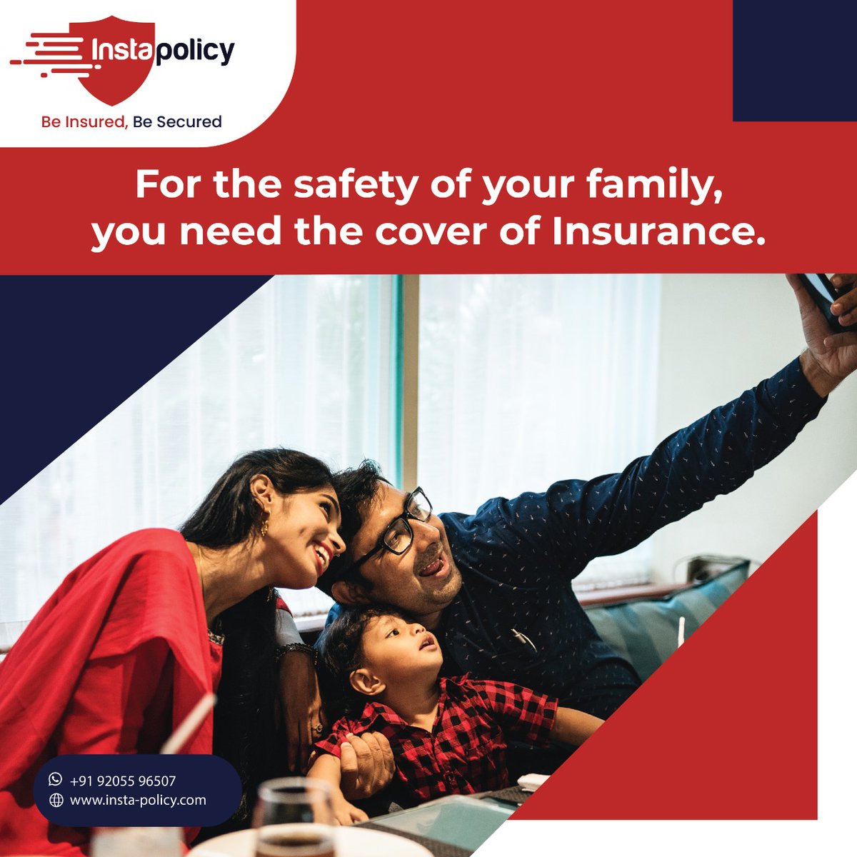 InstaPolicy's tweet photo. Let these smiles remain there forever. Make sure to get the cover of Insurance today.
Visit https://t.co/418ACGgIUm for more details.
.
.
.
#insurance #insured #secure #security #possibilities #benefits #onlineinsurance #onlineinsurancepolicy https://t.co/NoRHc9kvLP