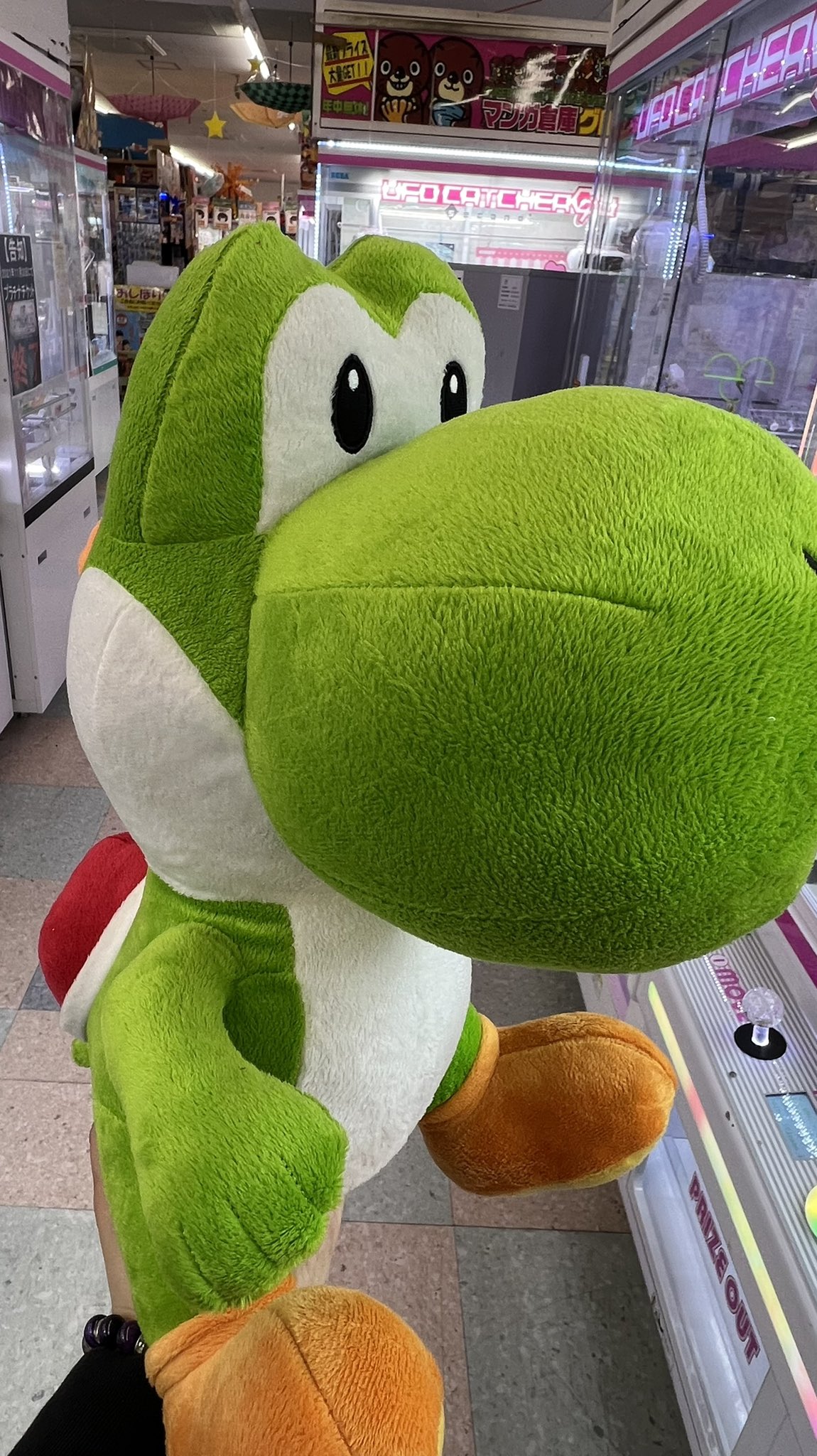 ▼ヨッシー ぬいぐるみ ヨッシー(ピンク） 特大サイズぬいぐるみ おすわり