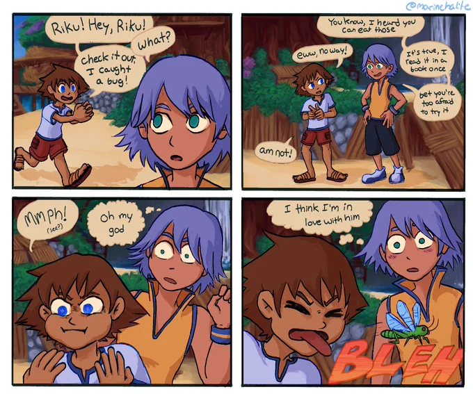 finally finished this comic just in time for the end of soriku week 

sora eats a bug dot png 
