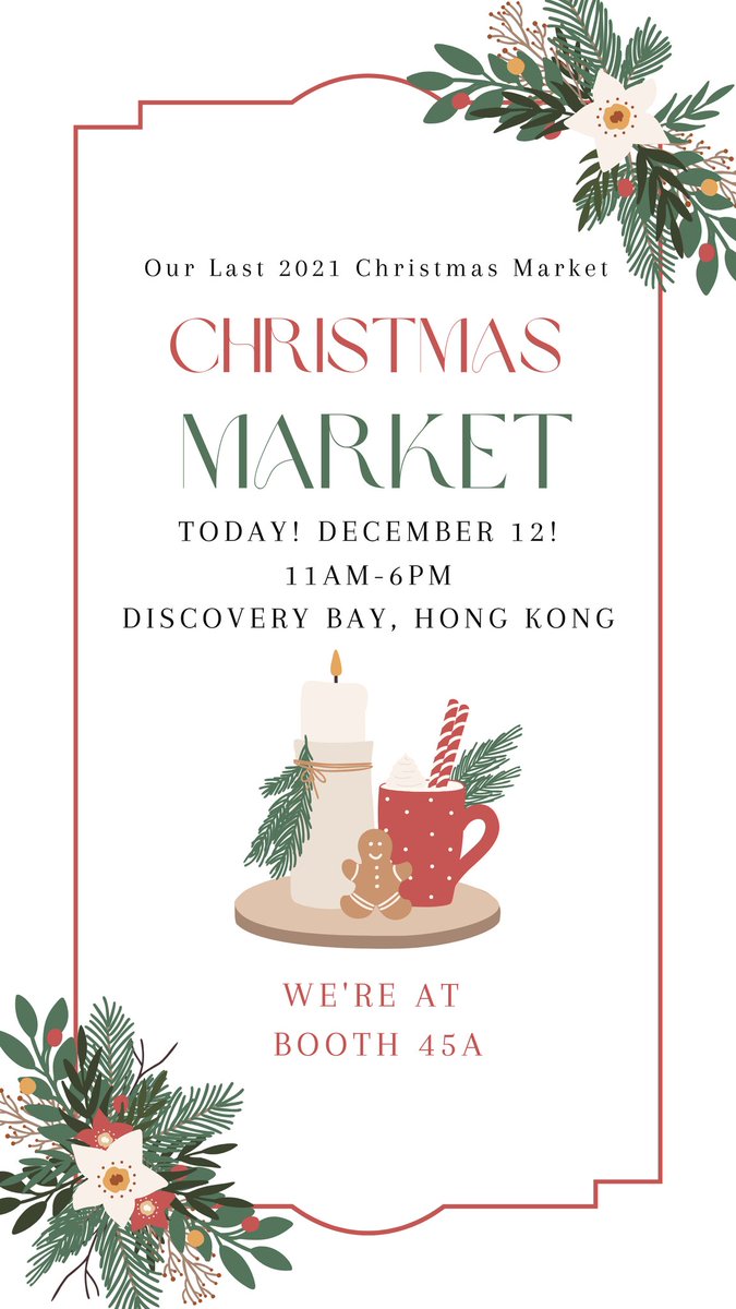Our last Christmas market of the year starts right now!!! Visit us in Discovery Bay, #HongKong at booth 45A for some new stickers!